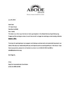 Closure In A Letter from endhomelessness.org