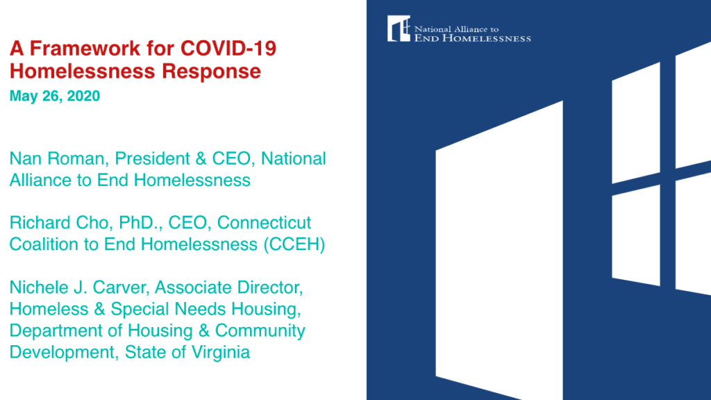 COVID-19 Webinar Series - National Alliance To End Homelessness