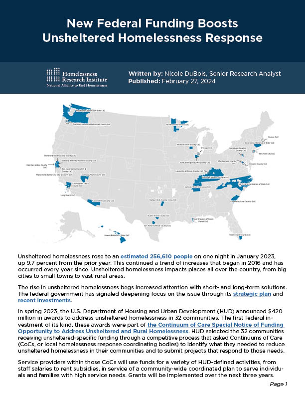 New Federal Funding Boosts Unsheltered Homelessness Response